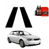 GrizzGlass Juoda plėvelė stulpams BodyShield, skirta Audi A3 8L Hatchback 3D (1996-2003) [2w1]