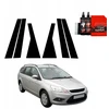 GrizzGlass Juoda plėvelė stulpams GrizzGlass BodyShield skirtas Ford Focus Mk2 Kombi Facelifting (2007-2011) [6w1]