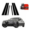 GrizzGlass Juoda plėvelė stulpams BodyShield, skirta Alfa Romeo Giulia (2023-2025) [6w1]