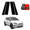 GrizzGlass Juoda plėvelė ant stulpelių BodyShield, skirta Tesla Model X (2021-2025) [4w1]
