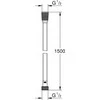 Grohe dušo žarna SILVERFLEX LONG LIFE dušo žarna 1500mm. Chrome