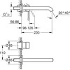 Grohe Grohe Essence naujas baseino maišytuvas Dviejų skylių baseino maišytuvas Essence New 230 Brushed Cool Sunrisa