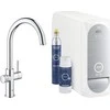 virtuves izlietnes maisītājs ar filtru Grohe Mėlyna Home, C-veida iztece, hroms