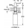 Grohe Dozatorius muilo 500ml juoda matinė spalva