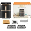 „Cosori Turbo Tower Pro Smart Single“ 10,8 l autonominė 2630 W karšto oro gruzdintuvė, Juodas, auksinė