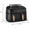 Dviejų krepšelių gruzdintuvė su garų funkcija Philips 5000 series NA552/00,  9 l