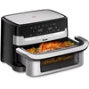 Gruzdintuvė Tefal Dual Easy Fry Flex EY922D 9 L Stand-alone Hot air fryer Juodas, Nerūdijantis plienas