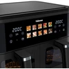 Tristar dviejų krepšelių oro gruzdintuvė | FR-9075 | Galia 2500 W | Talpa 9 l | Karšto oro technologija | Juodas