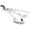 JAV GSI Glacier stainless ring cutlery 3pc valgymo įrankiai