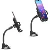 Automobilinis universalus telefono laikiklis Forcell (17cm) Long arm tvirtinamas ant prietaisų skydelio, juodas