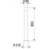 GTV Sodo šviestuvas LARGO-P 80, E27, MAX.15W, IP44, AC220-240V, 50-60Hz, tvirtinimo stovas, gr