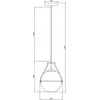 Pakabinamas šviestuvas GTV Lubinis šviestuvas DROP 2 , 6984, AC220-240V, 50/60Hz, 1*E27, maks. 25W, skersmuo 21 cm, j