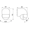 GTV judesio jutiklis CR- 11 1200W 220 - 240V 180 ° (CR- CR1100- 00)