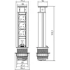 GTV Kištukinis lizdas su įžeminimu 2 x USB 2.1A 5V 1.5m (AE- BPW3U60U- 20)