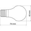GTV LED lemputė, B45C, SMD 2835, WARM Baltas, E27, 6W, AC220-240V, 160° šviesos kampas, 470 lm,