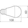 GTV LED lemputė, A60, SMD 2835, šiltai balta, E27, 6W, AC230V, 240° šviesos kampas, 470lm, 52
