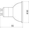 GTV LED lemputė, SMD 2835, WARM Baltas, GU10, 3W, 230V, 120° ŠVIESOS kampas, 220lm, 33 mA