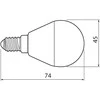 GTV LED lemputė, A-G, B45B, SMD 2835, 3000K, E14, 3,0W, AC220-240V, 160°, 255lm, 33mA