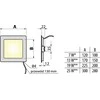GTV LED mirksi šviesos PLUS 19W 1520lm 120 ° IP20 3000K įvadas balta LD- MW19W- CBP
