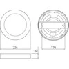 Lubinis šviestuvas GTV BOLERO LED šviestuvas, 18 W, 1600 lm, AC175-250 V, 50/60 Hz, PF>0,5, RA>80, IP40 LED švies