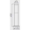 GTV Milan IP54 40W nerūdijantis plienas 45cm (Os- Mila45P -00)