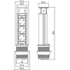 GTV Pratęsimas 60mm juodas 3 x SCHUKO 2m (AE- BPW3S60- 20)