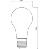 GTV LED šviesos šaltinis reguliuojamas A60, 10W, 820lm, E27, 4000K, AC220-240V/50-60Hz, RA>80,