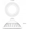 GTV LED lemputė, es111, 3000K, GU10, 12,5 W, AC220-240V, 120°, 1100lm, 109ma, pilka
