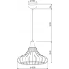 Pakabinamas šviestuvas GTV Lubinis šviestuvas LOTTE,2622,AC220-240V,50/60Hz,1*E27, IP20, Skersmuo 33 CM, viengubas, j