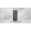 Guess 4G Glitter Triangle Mygtukai MagSafe Samsung Galaxy S25 Plus dėklas telefonui juodos spalvos