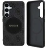 Dėklas Guess 4G Round Patch Classic Logo MagSafe Samsung Galaxy S25 Plus juodos spalvos