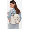 Guess, Adam Flap, Polyurethane, Textile Backpack, Stone, For Women