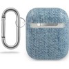 Guess apsauginis dėklas GUACA2TPUJULLB džinsų kolekcija AirPods 1/2 mėlyna