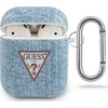 Guess apsauginis dėklas GUACA2TPUJULLB džinsų kolekcija AirPods 1/2 mėlyna