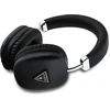 Guess Saffiano PU Leather Triangle Logo belaidės ausinės juodos spalvos