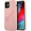 Apple iPhone 12 Mini Guess dėklas Script Vintage (GUHCP12SLSVSPI) rožinės spalvos