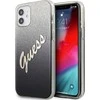 Apple iPhone 12 Mini Guess dėklas Glitter Gradient Script (GUHCP12SPCUGLSBK) juodos spalvos