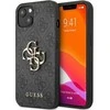 Guess Case GUHCP13M4GMGGR Apple iPhone 13 pilkas / pilkas kietas dėklas 4G didelis metalinis logotipas