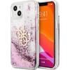 Apple iPhone 13 Mini Guess dėklas 4G Big Liquid Glitter (GUHCP13SLG4GPI) rožinės spalvos