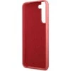 Guess GUHCS22MLSLMGFU S22+ S906 fuchsia kietas dėklas Silicone Script Metal Logo