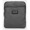Guess, Dan, Flat Top Zip, Textile Crossbody Bag, Pilkas, 19 x 23 x 2.5 cm, For Men