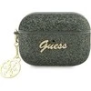 Apple AirPods Pro 2 Guess Glitter Flake 4G Charm (GUAP2GLGSHA) ausinių dėklas žalios spalvos