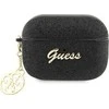 Apple AirPods Pro 2 Guess Glitter Flake 4G Charm (GUAP2GLGSHK) ausinių dėklas juodos spalvos