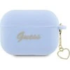 Apple AirPods Pro 2 Guess silikoninis Charm Heart Collection (GUAP2LSCHSB) ausinių dėklas mėlynos spalvos