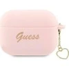 Apple AirPods Pro 2 Guess silikoninis Charm Heart Collection (GUAP2LSCHSP) ausinių dėklas rožinės spalvos