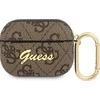 Dėklas GUESS GUAP4GSMW AIRPODS PRO COVER BRONZE/BROWN 4G SCRIPT METAL COLLECTION