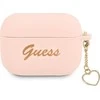 Apple AirPods Pro Guess silikoninis Charm Heart Collection (GUAPLSCHSP) ausinių dėklas rožinės spalvos