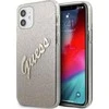 Dėklas GUESS GLITTER GRADIENT SCRIPT IPHONE 12 MINI GOLD