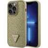 Guess GUHCP14LHDGTPD Apple iPhone 14 Pro 6.1″auksinis kietas dėklas Rhinestone Triangle