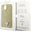 Guess GUHCP14MHDGTPD Apple iPhone 14 Plus/ 15 Plus 6.7″auksinis kietas dėklas Rhinestone Triangle